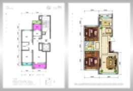 路弘·阳光华府2室2厅1厨1卫建面89.00㎡