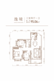 拾光里3室2厅1厨1卫建面95.00㎡