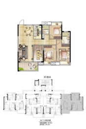 香开云顶4室2厅1厨2卫建面121.00㎡