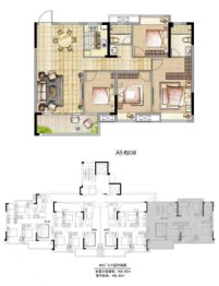 香开云顶4室2厅1厨2卫建面130.00㎡