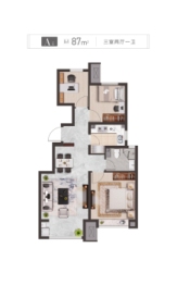 蓟州中德绿色公元3室2厅1厨1卫建面87.00㎡