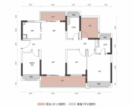 粤海丽江花园3室2厅1厨2卫建面109.00㎡