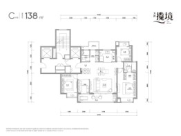 万科·揽境3室2厅2卫建面138.00㎡