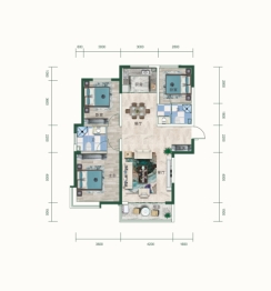 怡康家园3室2厅1厨2卫建面130.00㎡