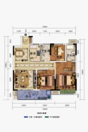 义乌·滨江名城3室2厅1厨2卫建面115.00㎡