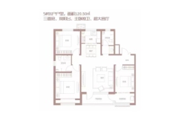 联强阳光艺境3室2厅1厨2卫建面120.50㎡