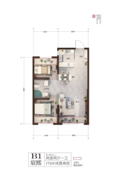 新松·璟樾宸光2室2厅1厨1卫建面75.00㎡