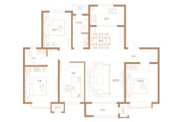 香溪名旭·悦居4室2厅1厨2卫建面132.00㎡