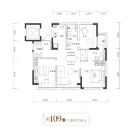 轩泽硅谷壹号·书香邑3室2厅1厨2卫建面109.00㎡