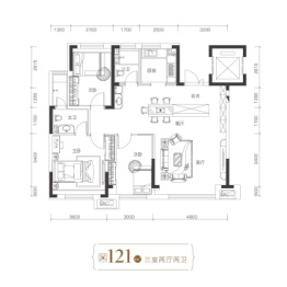 轩泽硅谷壹号·书香邑3室2厅1厨2卫建面121.00㎡