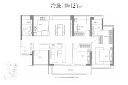 越秀·江海潮鸣4室2厅1厨2卫建面125.00㎡