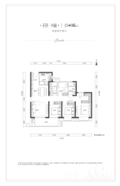 金地·未来云著4室2厅1厨2卫建面140.00㎡