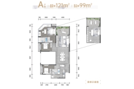 聚丰南滨江宸3室2厅1厨2卫建面121.00㎡