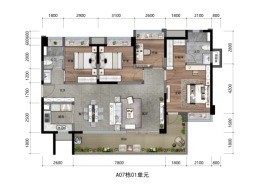 高州保利奥体大都汇4室2厅1厨2卫建面145.00㎡