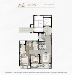 慧澜学府3室2厅1厨2卫建面95.00㎡