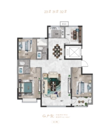 欣泰天佑府4室2厅1厨2卫建面142.00㎡