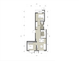 北京城建·京能·樾园2室1厅1厨1卫建面84.00㎡