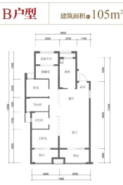 东海闲湖城锦绣湾3室2厅1厨2卫建面105.00㎡