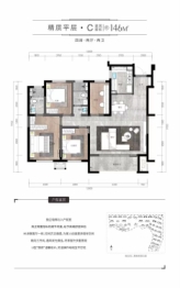 南泊湾4室2厅1厨2卫建面146.00㎡