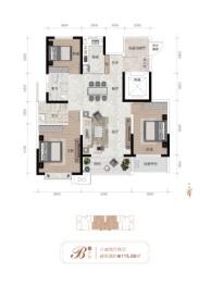 铭基·锦绣铭著3室2厅1厨2卫建面115.88㎡