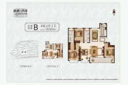 东方天韵4室2厅1厨2卫建面157.61㎡