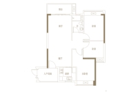 T3栋建面99平三房户型