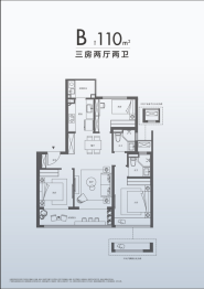 中海独墅云著3室2厅1厨2卫建面110.00㎡