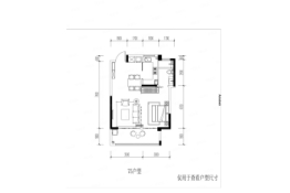 路劲·金东方|玖园1室1厅1厨1卫建面75.00㎡