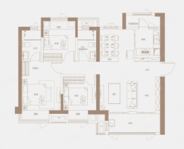 东原·千江印月3室2厅1厨2卫建面127.00㎡