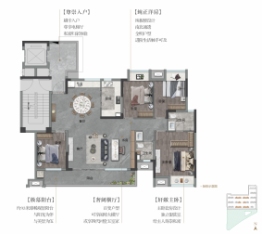 新光悦府4室2厅1厨2卫建面143.00㎡