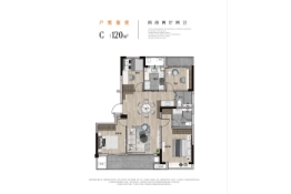 江南杏园4室2厅1厨2卫建面120.00㎡