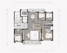 玖境4室3厅1厨2卫建面241.00㎡