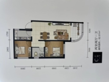 新悦华府C户型两室82.07平