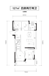 杰立·潮前府4室2厅1厨2卫建面125.00㎡