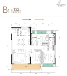 武汉城建·雲栖湖岸3室2厅1厨2卫建面132.00㎡