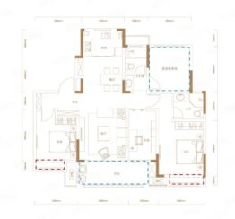 苏高新·东方玖著3室2厅1厨2卫建面121.00㎡