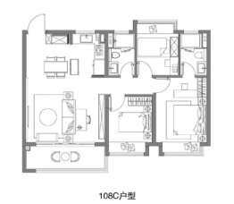 凤起云台3室2厅1厨2卫建面108.00㎡