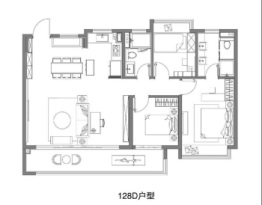 凤起云台3室2厅1厨2卫建面128.00㎡