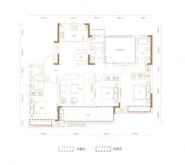 苏高新·东方玖著4室2厅1厨2卫建面143.00㎡