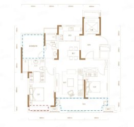 苏高新·东方玖著3室2厅1厨2卫建面124.00㎡