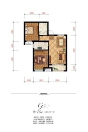 合美·帝宝壹號2室2厅1厨1卫建面78.00㎡