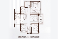 1栋建面127平04户型