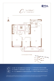 淄博星河城3室2厅1厨2卫建面115.00㎡