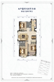 顶秀悦麓3室2厅1厨2卫建面125.00㎡
