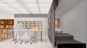 复式SOHO办公内景120㎡双拼二层老板办公区、休息室