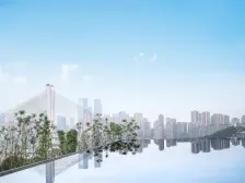 北滨二路 一线江景 顶跃带55平露台