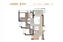 东实旗康苑3室2厅1厨1卫建面79.00㎡