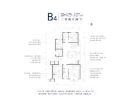 鑫华文悦府3室2厅1厨2卫建面125.00㎡