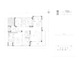 亚新星云湾4室2厅1厨3卫建面186.00㎡