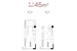 青口正祥广场2室1厅1厨2卫建面45.00㎡